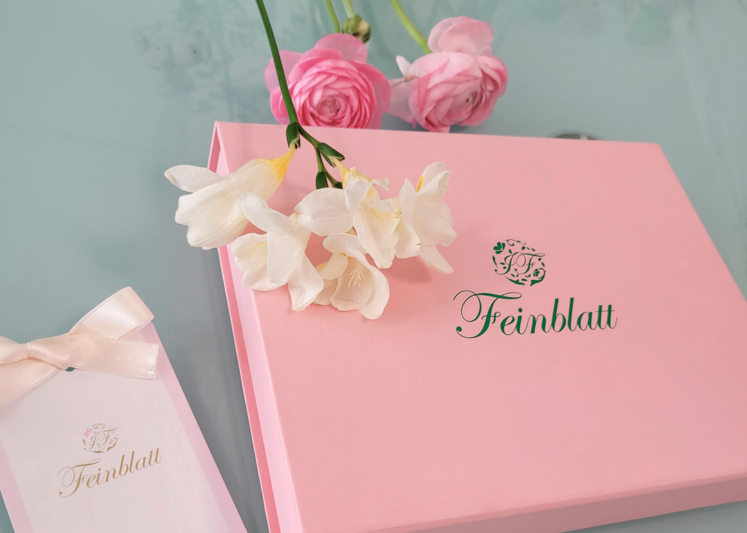 Feinblatt Luxus Geschenkbox mit floralen Blumen und eleganter Verpackung für Designer Seidentücher
