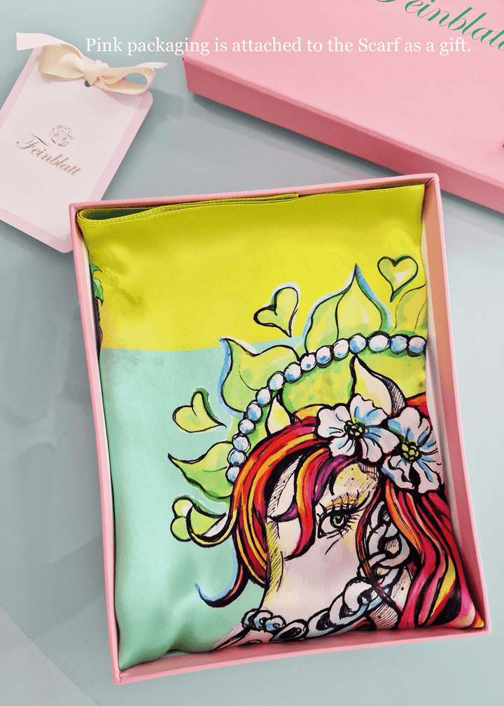  Schönes Geschenk Designerschal Pretty aus reiner Seide von Iryna Feinblatt