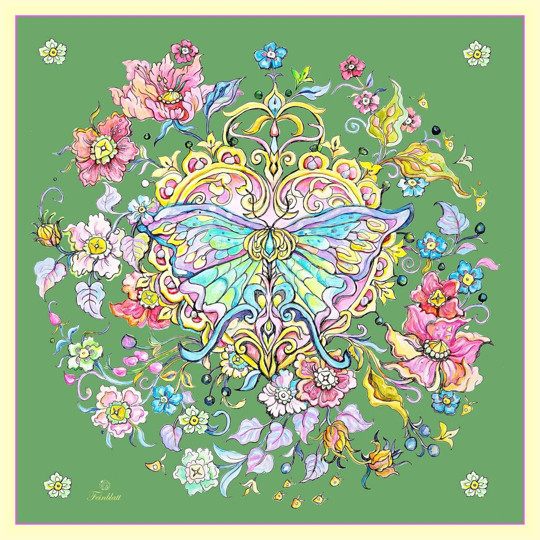 Seidenkopftuch Magic Butterfly. Original Design von Iryna Feinblatt - IrynaFeinblatt
