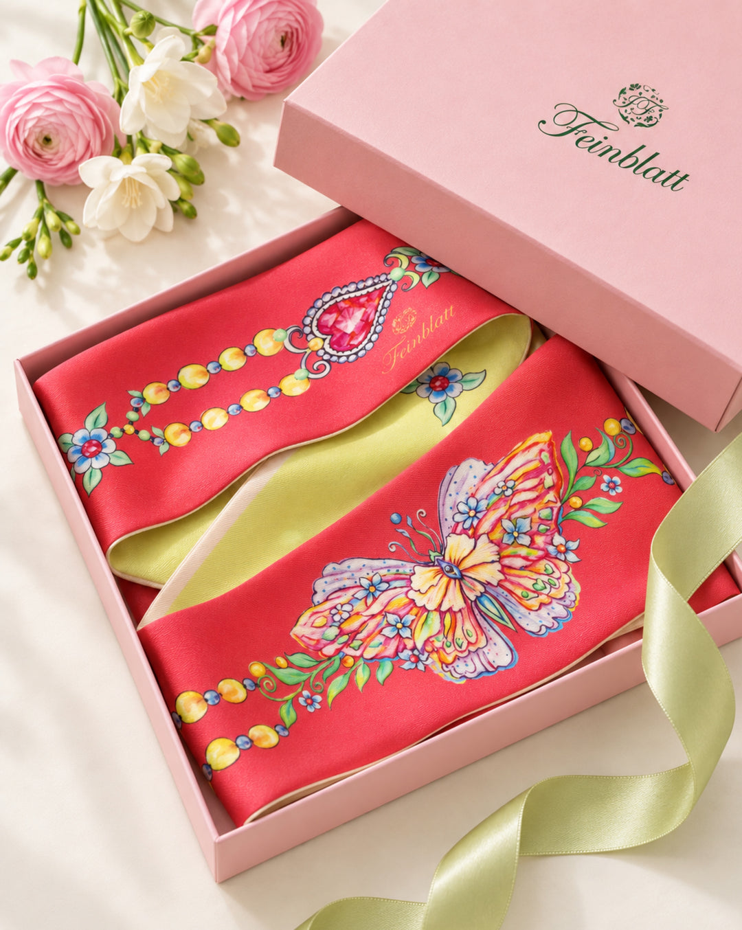 Designer-Seidentuch aus Seide als besonderes Geschenk für Frauen von Feinblatt